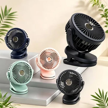 Quạt Điện Kẹp Mini Để Bàn 30000mAh Nâng Cấp Dung Lượng Pin Sạc Quạt Kẹp Bàn Xoay 360 Siêu Yên Tĩnh 4 Cấp Tốc Độ