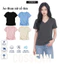 Áo Thun Nữ Cổ Tim COSSENN – Cotton Mềm Mát, Co Giãn Nhẹ, Form Basic Dễ Phối | Áo Thun Nữ Giá Rẻ