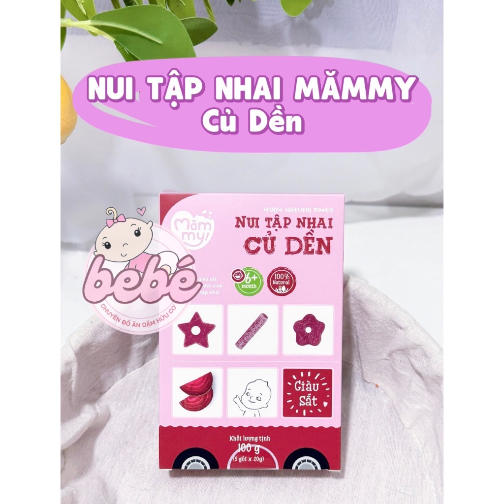 Nui Mămmy mini ăn dặm, nui rau củ rau hữu cơ cho bé từ 6 tháng tuổi