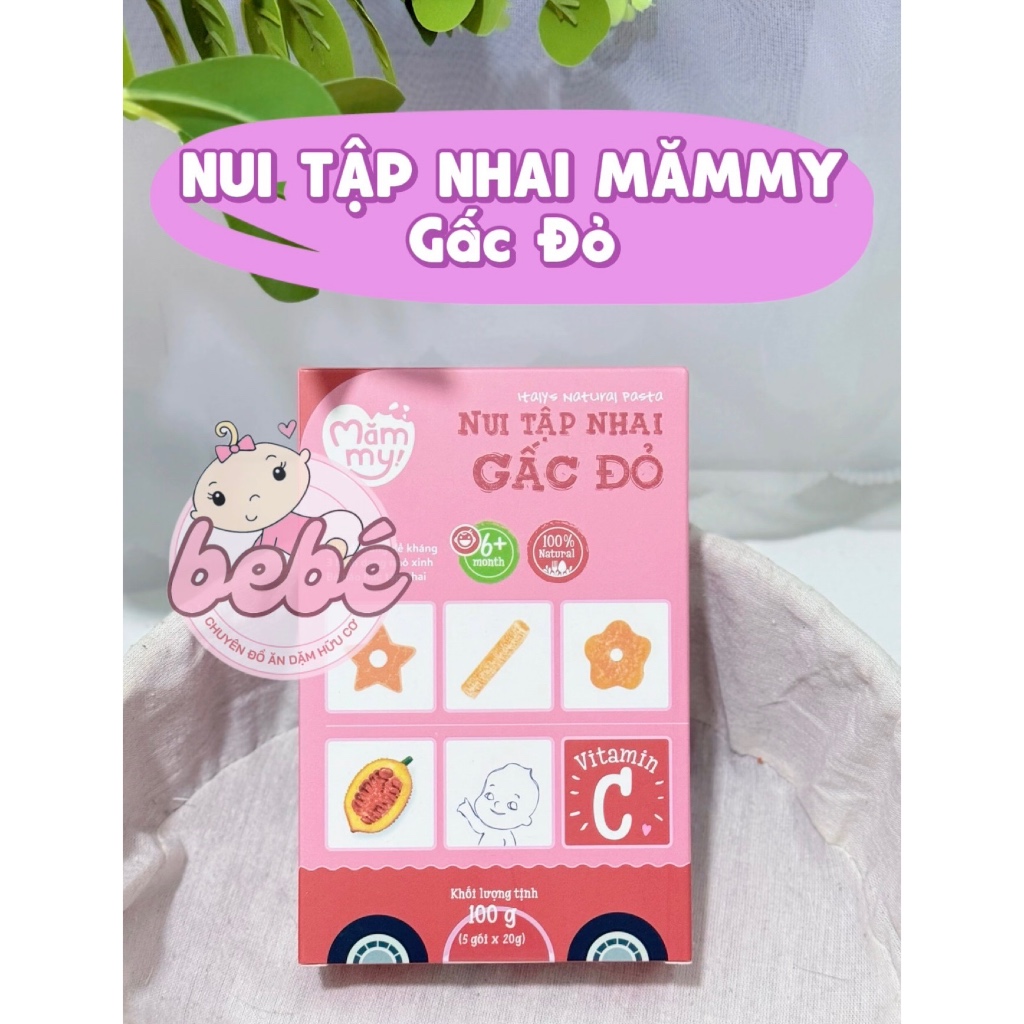 Nui Mămmy mini ăn dặm, nui rau củ rau hữu cơ cho bé từ 6 tháng tuổi