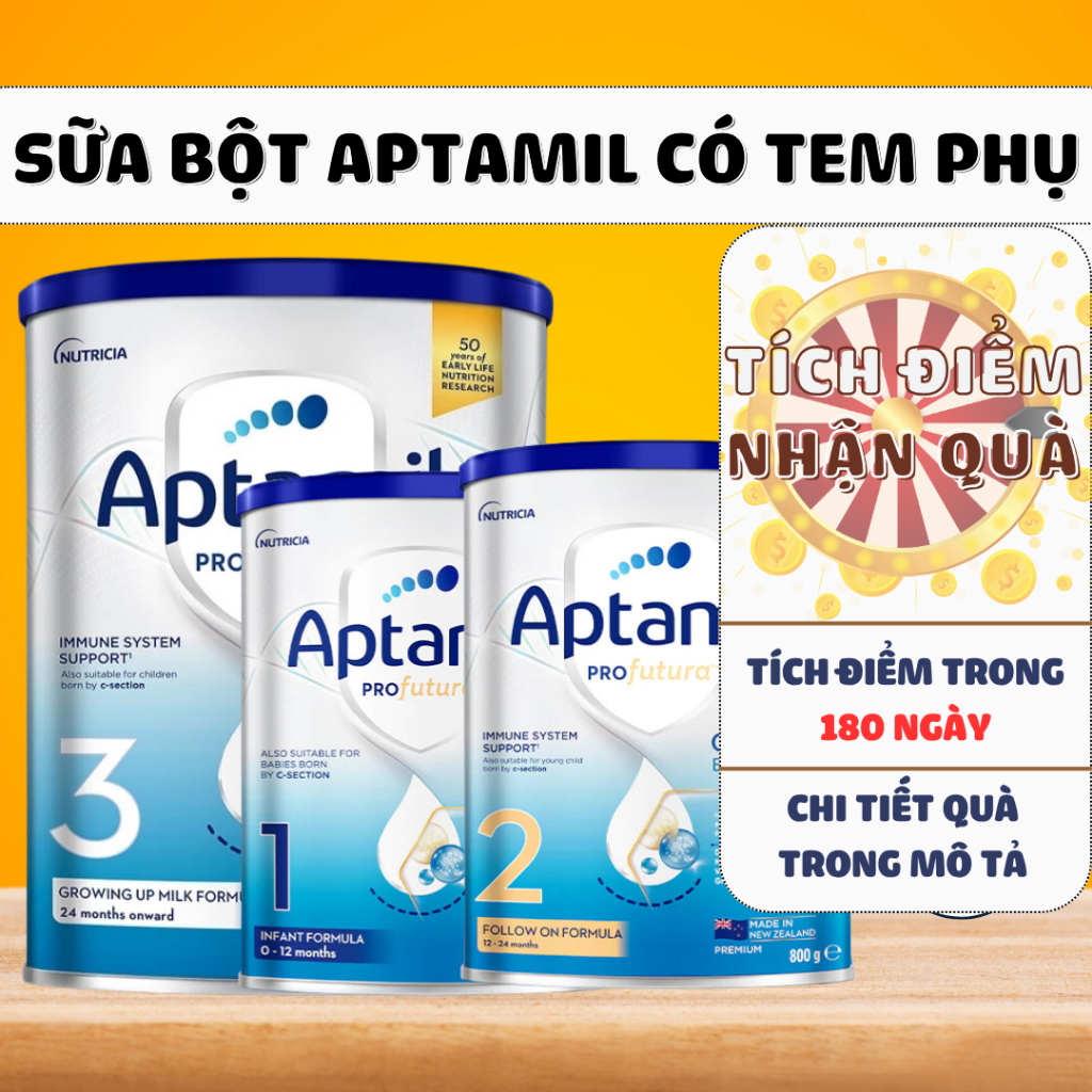 Sữa bột Aptamil Profutura Cesarbiotik New Zealand đủ số, số 1, số 2, số 3 - Synbiotic độc quyền