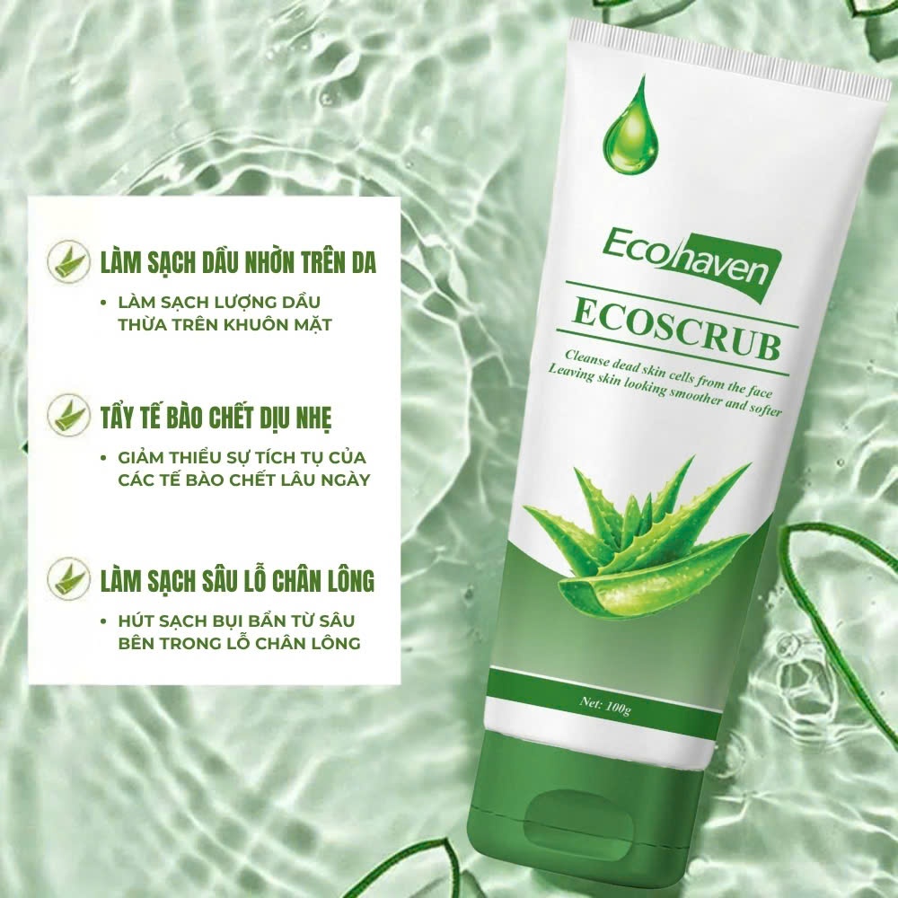 Gel Tẩy Da Chết Nha Đam 100ML Cho Da Nhạy Cảm – Làm Sạch Nhẹ Nhàng, Dưỡng Ẩm, Hỗ Trợ Sáng Da