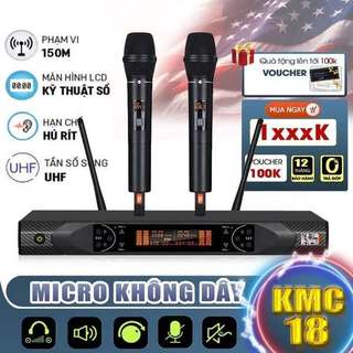 Micro Không Dây Jb Kmc18 Đời Mới, Mic Sân Khấu Cao Cấp Chất Âm Khỏe Mạnh, Chống Hú/Rít Cực Tốt