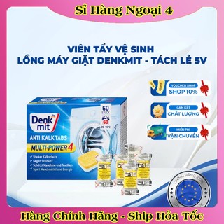 [auth] BÁN LẺ  Viên tẩy lồng giặt Denkmit siêu sạch của Đức, vệ sinh lồng máy giặt [Hot]