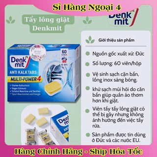 (tách lẻ 1v) VIÊN TẨY LỒNG MÁY GIẶT DENKMIT ĐỨC ,Tẩy Và Chống Bám Cặn Trong Lồng Giặt [Hàng nội địa Đức Đủ Bill } [Hot]