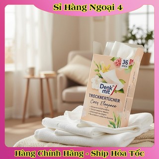GIẤY THƠM QUẦN ÁO DENKMIT, LENOR DÙNG CHO MÁY SẤY, THƠM NGÁT HƯƠNG HOA (NGUYÊN HỘP 36 MIẾNG)- Nội địa Đức [Hot]