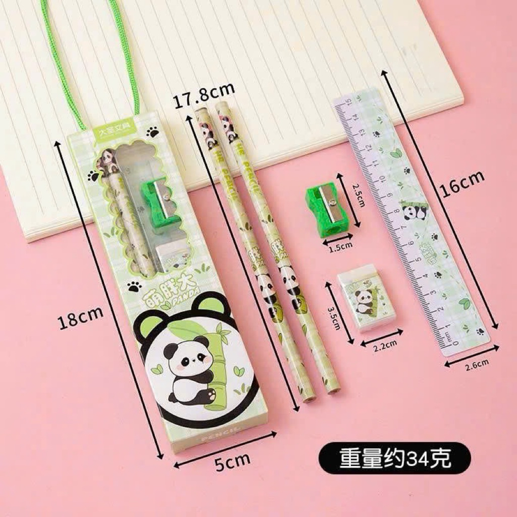 ( Giá sỉ ib ) Bộ Đồ Dùng Học Tập 5 Món Dễ Thương Cho Bé – Nhiều Chủ Đề - Combo Đồ Dùng Học Sinh Tiểu Học