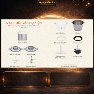 Máy Xay Đa Năng MORICO MM5001-3 Cấp Độ Xay-2 Lưỡi Dao 6 Cánh và 4 Cánh Tặng 2 Cối-Bảo Hành 12 Tháng