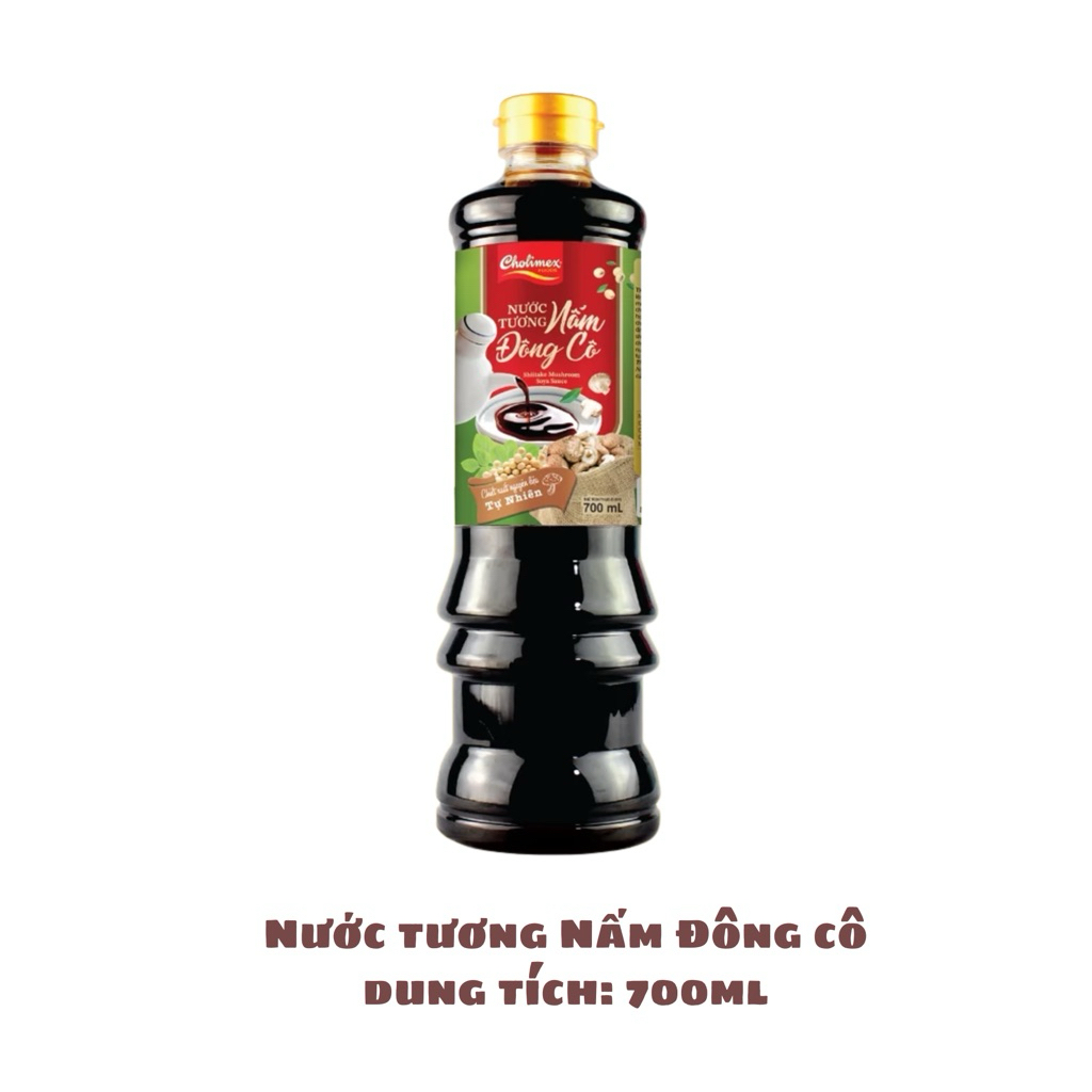 Nước tương Nấm Đông cô Cholimex chai 700ml - Đậm đà vị nấm, chuyên dùng chấm hải sản, sashimi