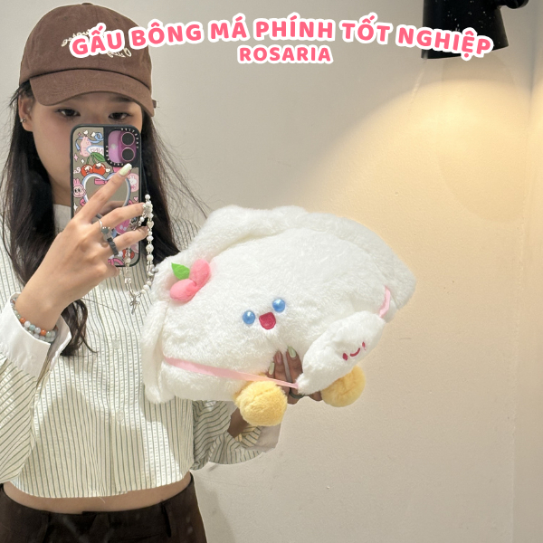 Thú Nhồi Bông Há Cảo 45cm Chính Hãng – Gấu Bông Mềm Mịn, Thiết Kế Đáng Yêu, An Toàn Cho Mọi Lứa Tuổi