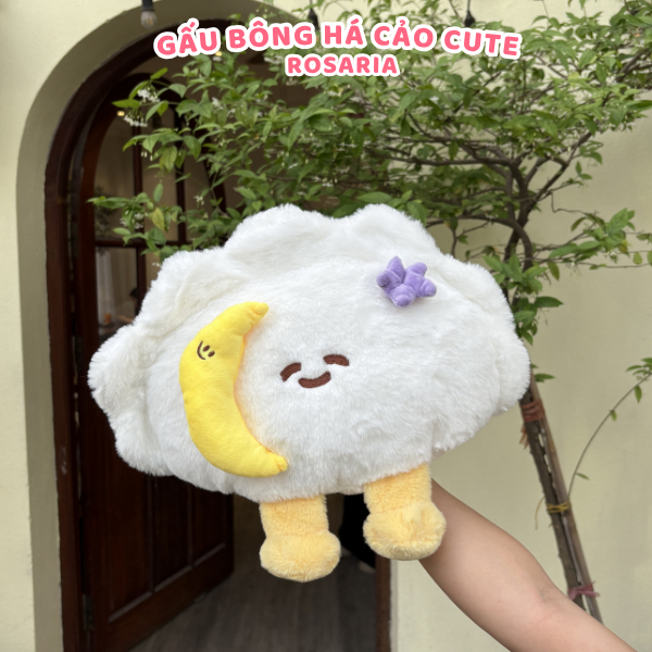 Thú Nhồi Bông Há Cảo 45cm Chính Hãng – Gấu Bông Mềm Mịn, Thiết Kế Đáng Yêu, An Toàn Cho Mọi Lứa Tuổi