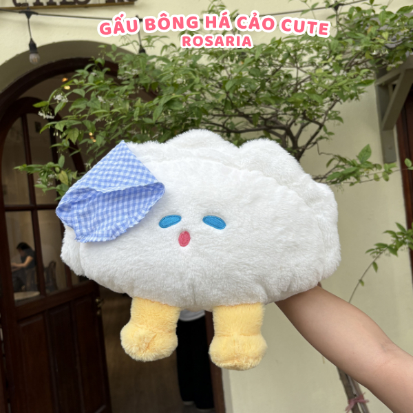 Thú Nhồi Bông Há Cảo 45cm Chính Hãng – Gấu Bông Mềm Mịn, Thiết Kế Đáng Yêu, An Toàn Cho Mọi Lứa Tuổi