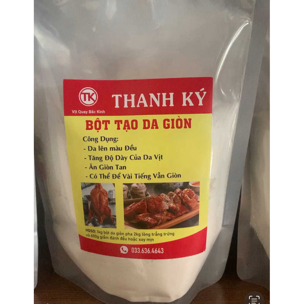 Bột tạo da giòn cho vịt quay 1kg, giúp lên màu tự nhiên, giòn tan, giữ giòn lâu