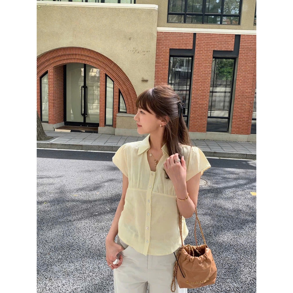 𝗔𝗱𝗮𝗺  - Áo Linen TƯNG PRE thắt eo sau