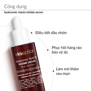 Serum HA + 5% B3 Sáng Da, Mờ Thâm Mụn Ekseption Hyaluronic Niacin 75ml