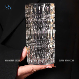 BỘ 6 LY Thuỷ tinh KẺ SỌC NHẬT BẢN CAO CẤP| Cốc Uống Soda, Cacao, Sinh Tố, Cà Phê Phong Cách Hiện Đại