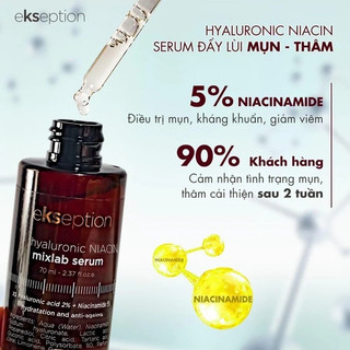 Serum HA + 5% B3 Sáng Da, Mờ Thâm Mụn Ekseption Hyaluronic Niacin 75ml