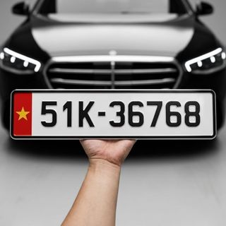 Decal Dán Biển Số Xe Ô Tô In UV Cao Cấp - Tem Dán Biển Số Xe Ô Tô Logo Cờ Đẹp Chống Bay Màu