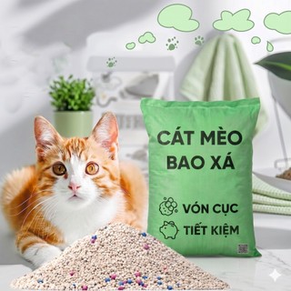 Cát vệ sinh cho mèo bao xá 10kg thành phần từ đất sét tự nhiên, siêu vón cục, khử mùi, tiết kiệm tối đa