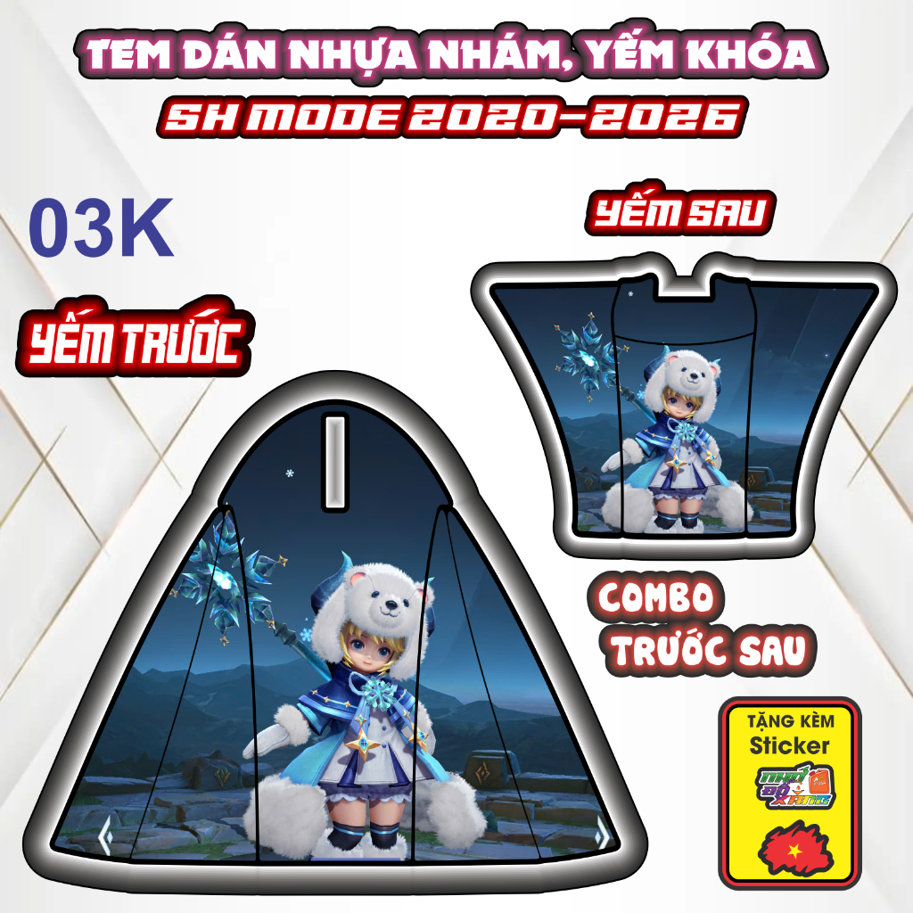 [Xả Kho] Tem Dán Nhựa Nhám SH MODE 2020-2026 Giá Sỉ - Sticker Trang Trí