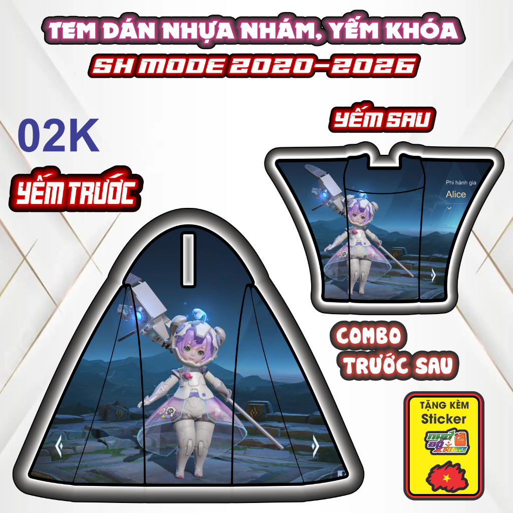 [Xả Kho] Tem Dán Nhựa Nhám SH MODE 2020-2026 Giá Sỉ - Sticker Trang Trí