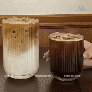 BỘ 6 LY Thuỷ Tinh ĐÁY BẦU KẺ SỌC CHỊU NHIỆT | Phong Cách DECOR Sang Trọng, Chất Liệu Dày Dặn Cao Cấp