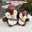 Gấu bông chim cánh cụt nâu chocolate dễ thương – Thú nhồi bông mềm mịn ôm ngủ, quà tặng cute