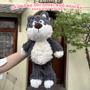 Gấu sói xám siêu cute – Gấu bông mềm mịn ôm ngủ cực thích, quà tặng hot trend