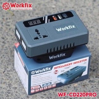Đế chuyển đổi nguồn điện WORKFIX WF-CD220PRO chuyển từ pin 21v lên 110 - 220v, Chân pin phổ thông 4cm