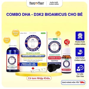 Combo men vi sinh 10 chủng bioamicus dha và d3k2 bioamicus hanzomart