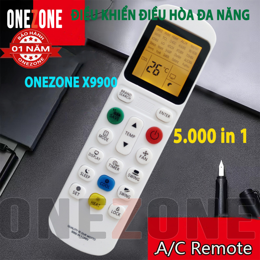 Điều khiển điều hòa đa năng ONEZONE X9900 đèn LED sáng 5000 in 1