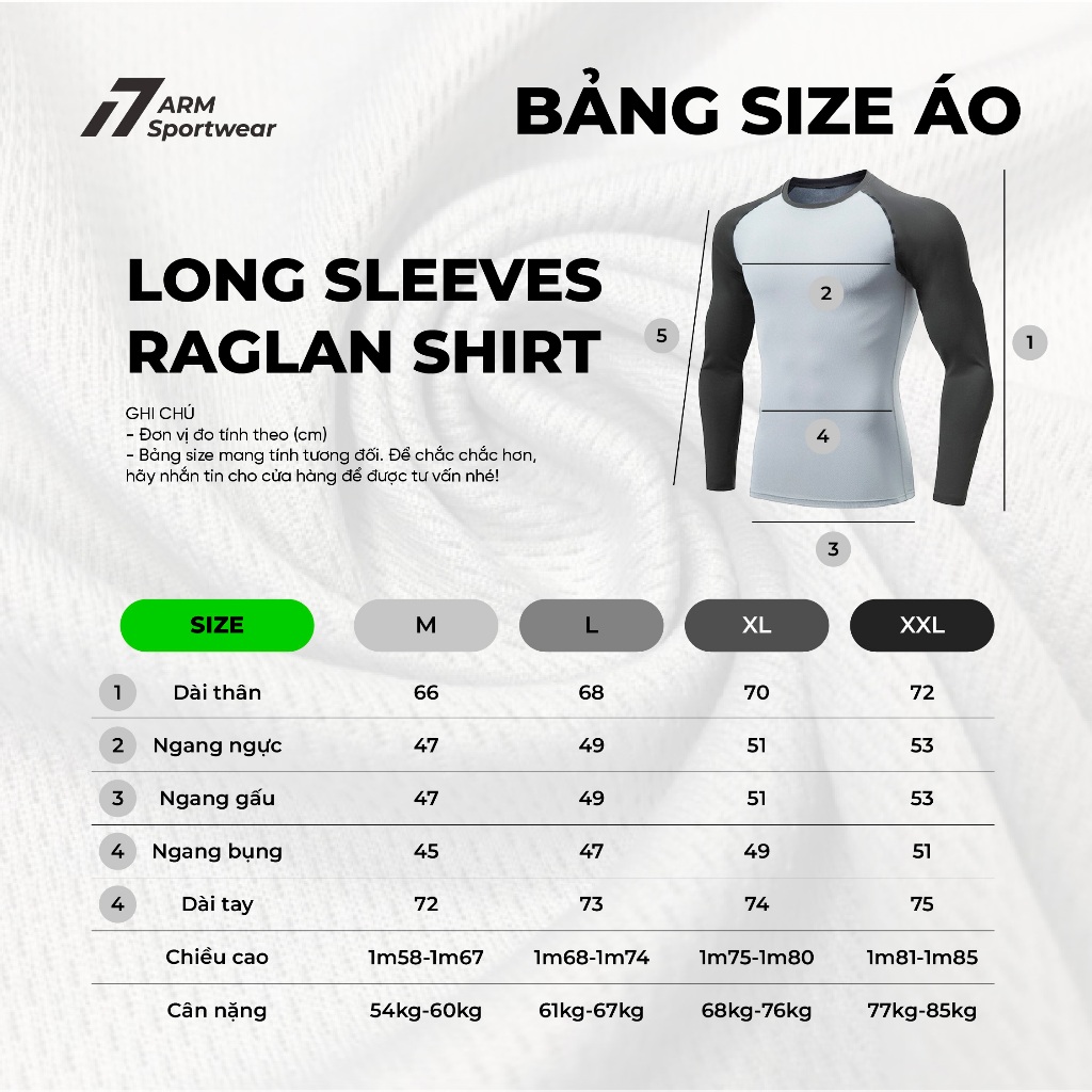 Áo Thun Dài Tay Giữ Nhiệt RAGLAN Thể Thao ARM Chất Thun Lạnh Co Giãn, Mềm Mịn , Thoáng Khí