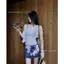 2Soonsumff Set bikini 3 mảnh áo lót buộc dây kèm áo giấy trễ vai, chân váy ngắn hoa lan sexy phong cách cho nữ