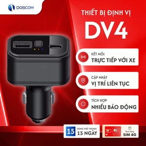Thiết Bị Định Vị Cho Ô Tô Doscom DV4, Tích Hợp Định Vị GPS Toàn Cầu, Bảo Hành 12 Tháng