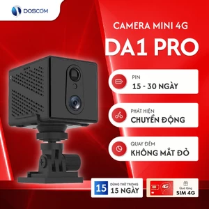 Camera 4G mini DOSCOM DA1 Pro, Phát hiện chuyển động, hồng ngoại không phát ánh sáng đỏ, pin 15 ngày