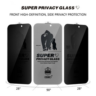 Kính Cường Lực 9D Super Privacy Glass Dành Cho 17 / 17Air / 17pro / 17promax – Chống Nhìn Trộm, Chống Trầy Xước