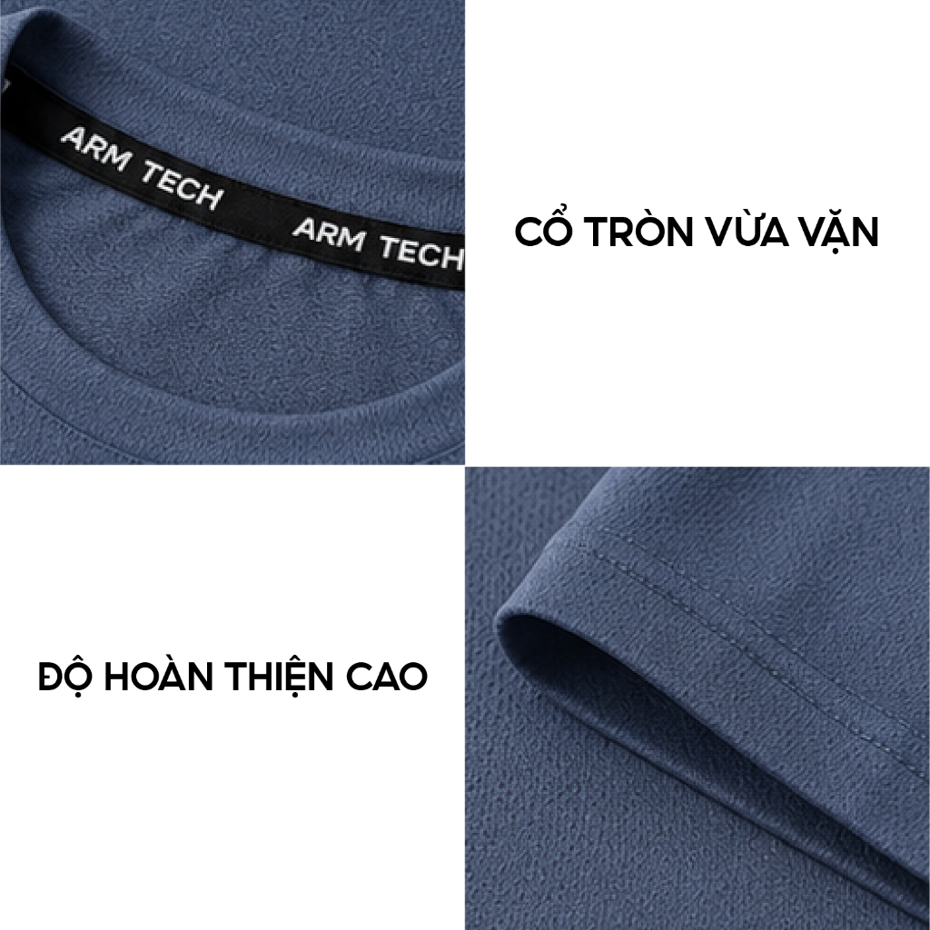 Áo Thun Thể Thao Nam ARM ESSENTIAL, Áo Tập Gym Chất Liệu Co Giãn, Vận Động Thoáng Mát