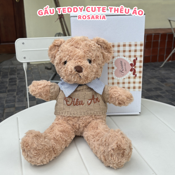 Set Quà Tặng Gấu Bông Teddy 30CM Thêu Tên Theo Yêu Cầu – Kèm Thiệp Và Hộp Quà Cao Cấp – Quà Tặng Ý Nghĩa