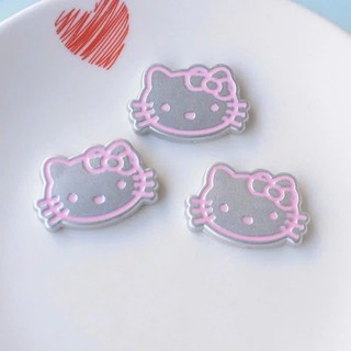 Set Charm Hello Kitty Bạc Hồng Cao Cấp 🎀 Tone bạc hồng sang chảnh, charm nơ kitty dễ thương style Hàn gắn dép crocs DIY