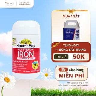 [HÀNG CÔNG TY] TPBVSK Bổ Sung Sắt Hữu Cơ - Nature's Way Iron - Có Tem Phụ Tiếng Việt