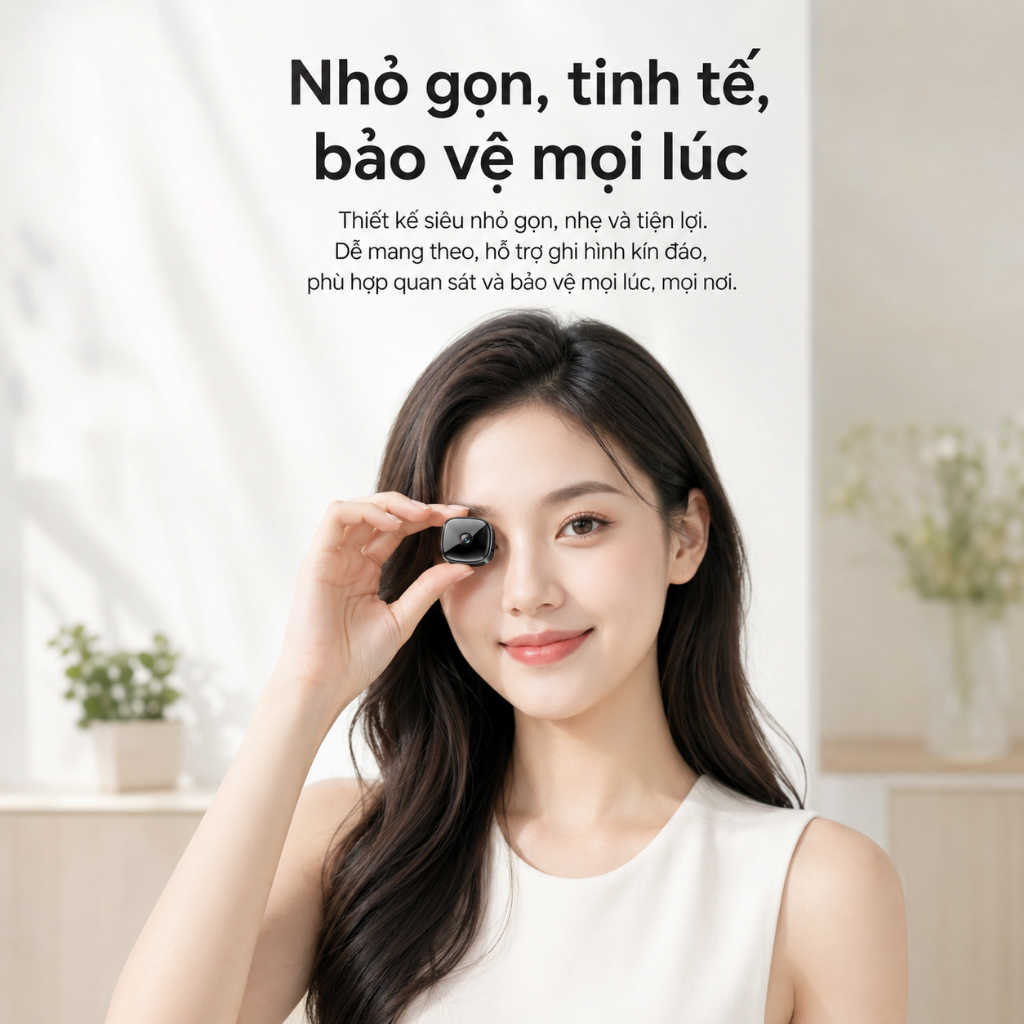 Camera Giám Sát Mini S1 HD 1080P – Nhỏ Gọn, Xem Từ Xa Qua Điện Thoại, Phù Hợp Gia Đình/Cửa Hàng