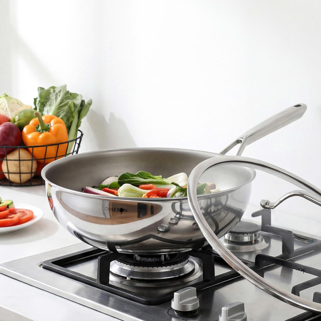 Chảo Xào Inox Chống Dính Vi Điểm Oyatton iệt 22/24/30cm O839/O840/O842