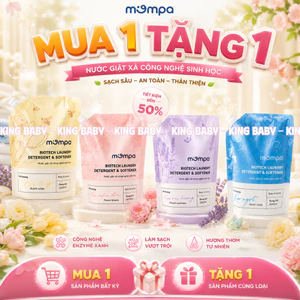 Nước Giặt Xả MOMPA (MUA 1 TẶNG 1) Công Nghệ Sinh Học Thơm Lâu Dịu Nhẹ - 2 lít