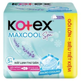 Băng Vệ Sinh Kotex Max Cool Siêu Mỏng Cánh Dài 23Cm Gói 20 Miếng