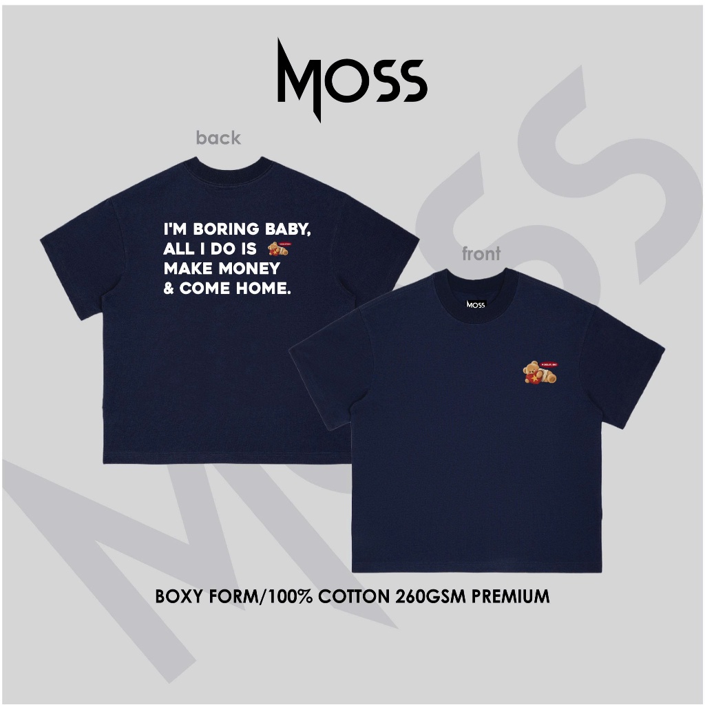 ÁO THUN  BOXY IN HÌNH GẤU "SIGNALBEAR V2 "  - BOXY FORM - COTTON 100% 260GSM PREMIUM MOSS.STU
