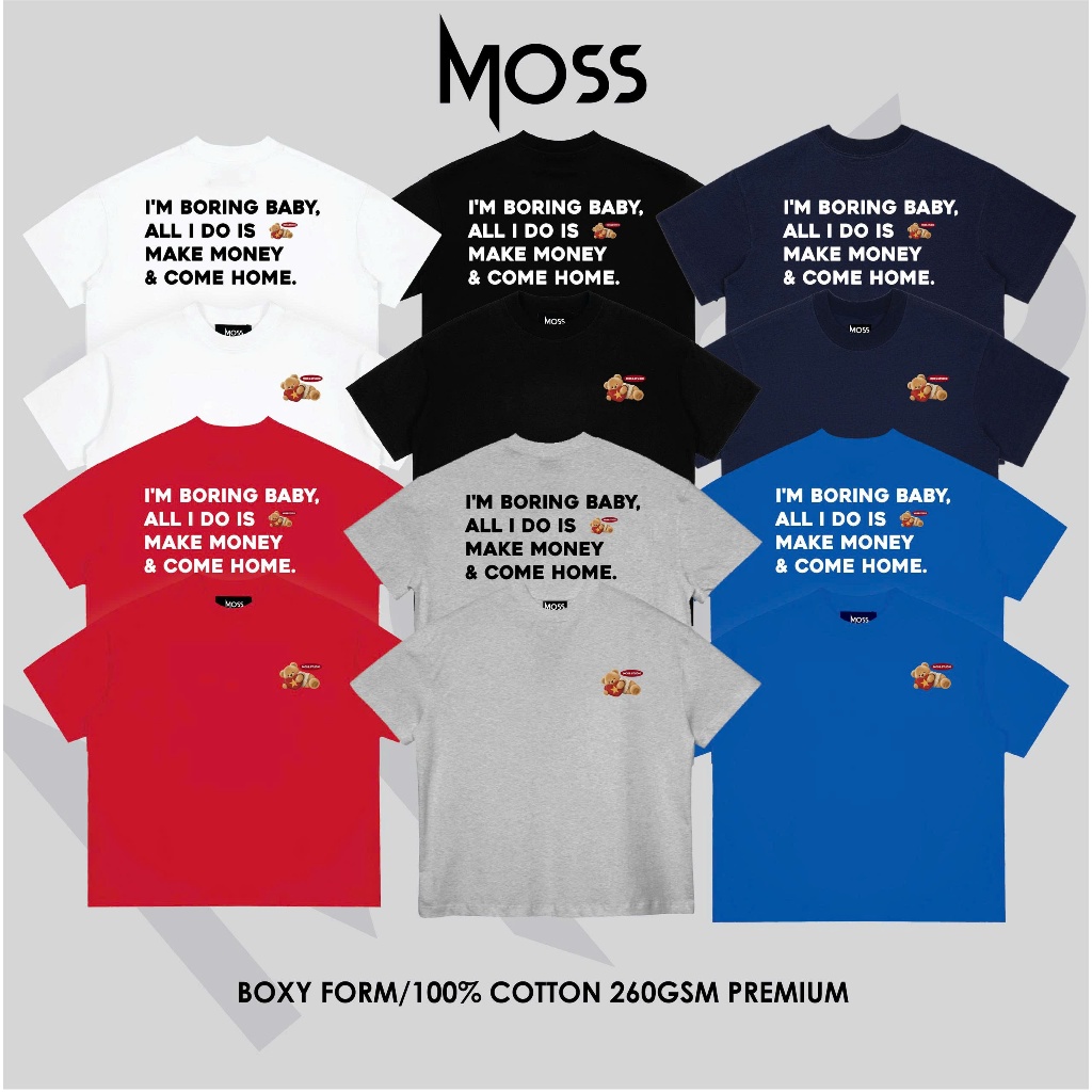 ÁO THUN  BOXY IN HÌNH GẤU "SIGNALBEAR V2 "  - BOXY FORM - COTTON 100% 260GSM PREMIUM MOSS.STU