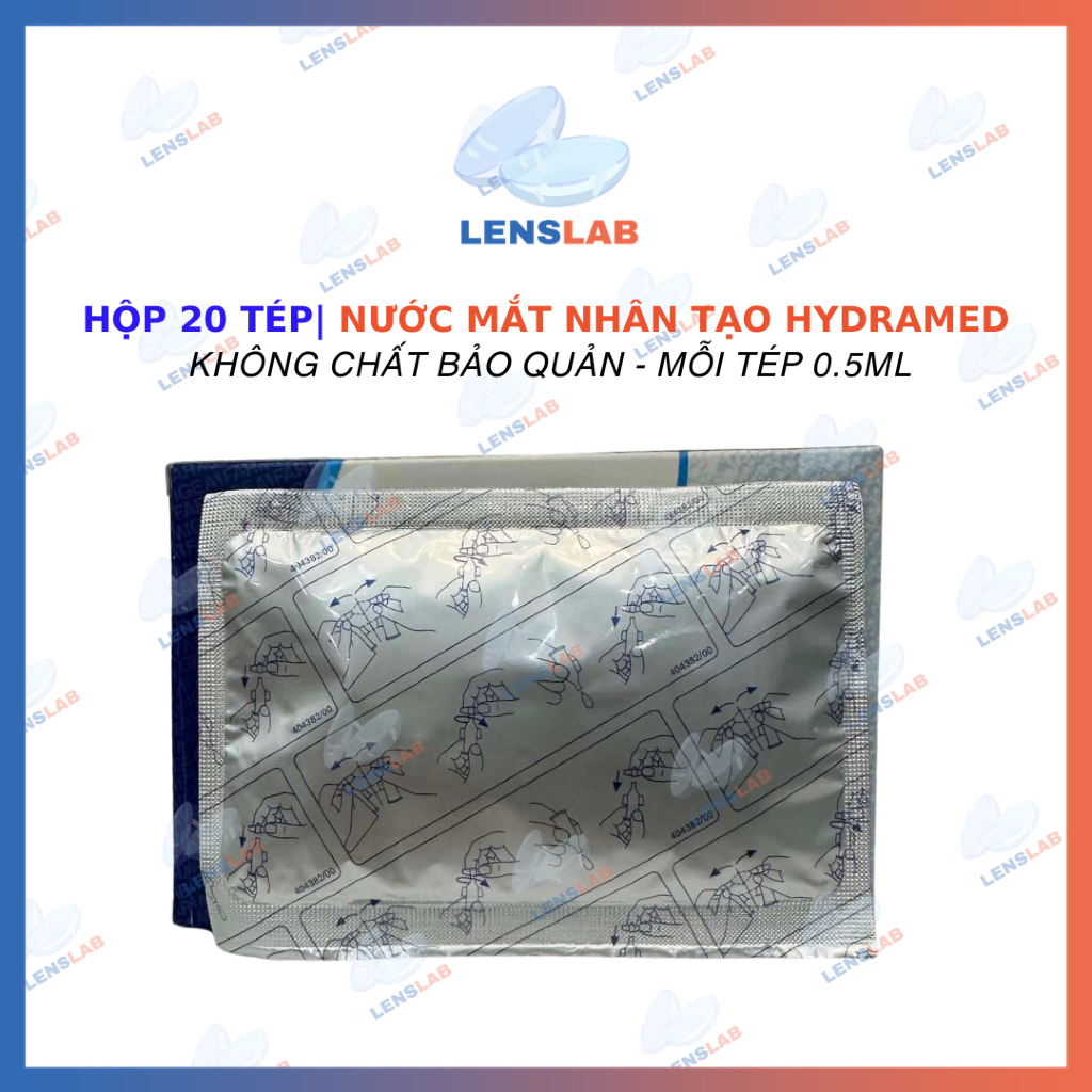 Nước Mắt Nhân Tạo HydraMed Không Chất Bảo Quản - Hộp 20 tép