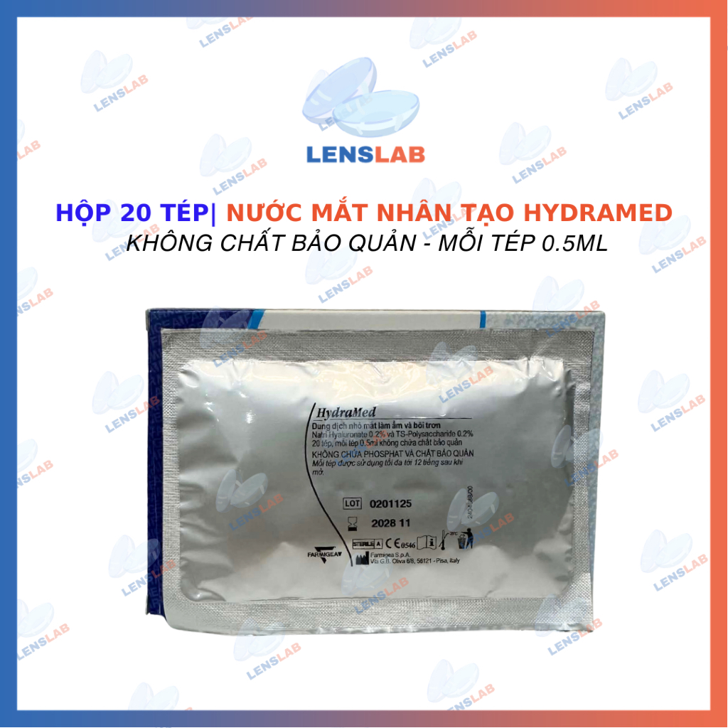Nước Mắt Nhân Tạo HydraMed Không Chất Bảo Quản - Hộp 20 tép