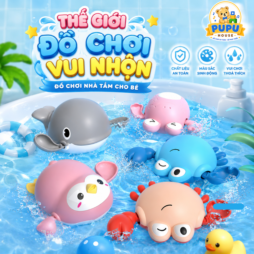 Đồ Chơi Nhà Tắm Đồ Chơi Thả Bồn Tắm Bể Bơi Hồ Bơi  Cho Bé Đa Dạng Mẫu Mã Giá Rẻ Đồ Chơi Dưới Nước - Đồ Chơi PUPU HOUSE