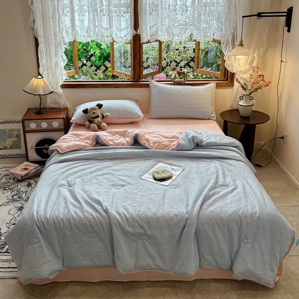 〰 𝐇𝐚𝐯𝐞 𝐚 𝐧𝐢𝐜𝐞 𝐝𝐚𝐲✨Nhẹ – mát – thoáng, chuẩn gu mùa hè đây rùi ☀️*Chất liệu đũi dệt nổi mềm tay, càng giặt càng đẹp.